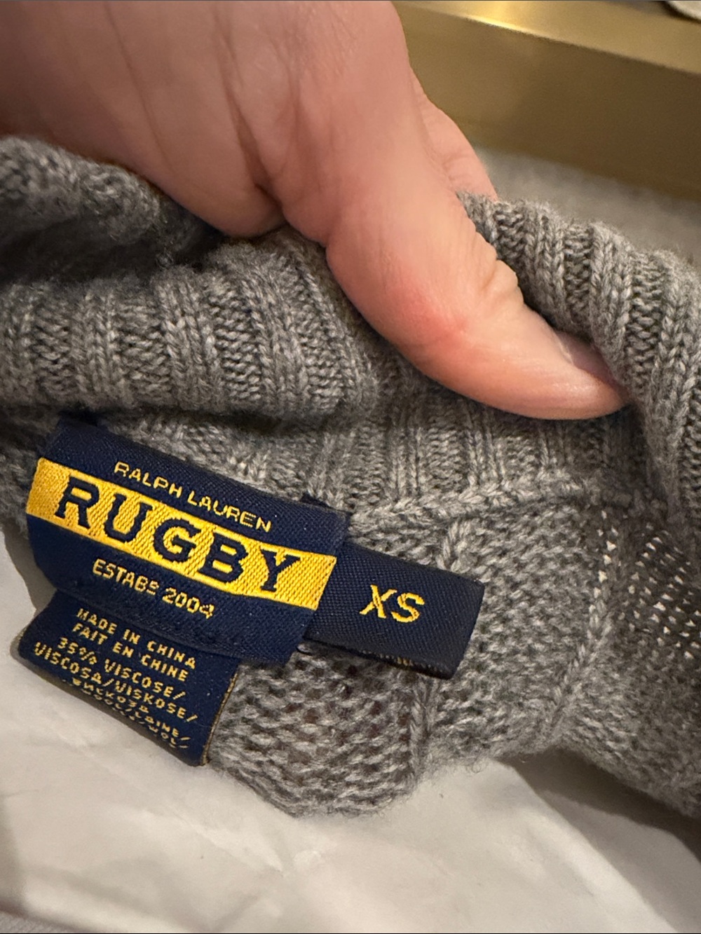 Gray Rugby by Ralph Lauren Cable-Knit Short-Sleeve Sweater Dress - Picture 6 of 6